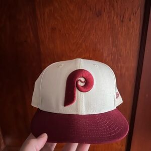 New Era Cream and Red Cap